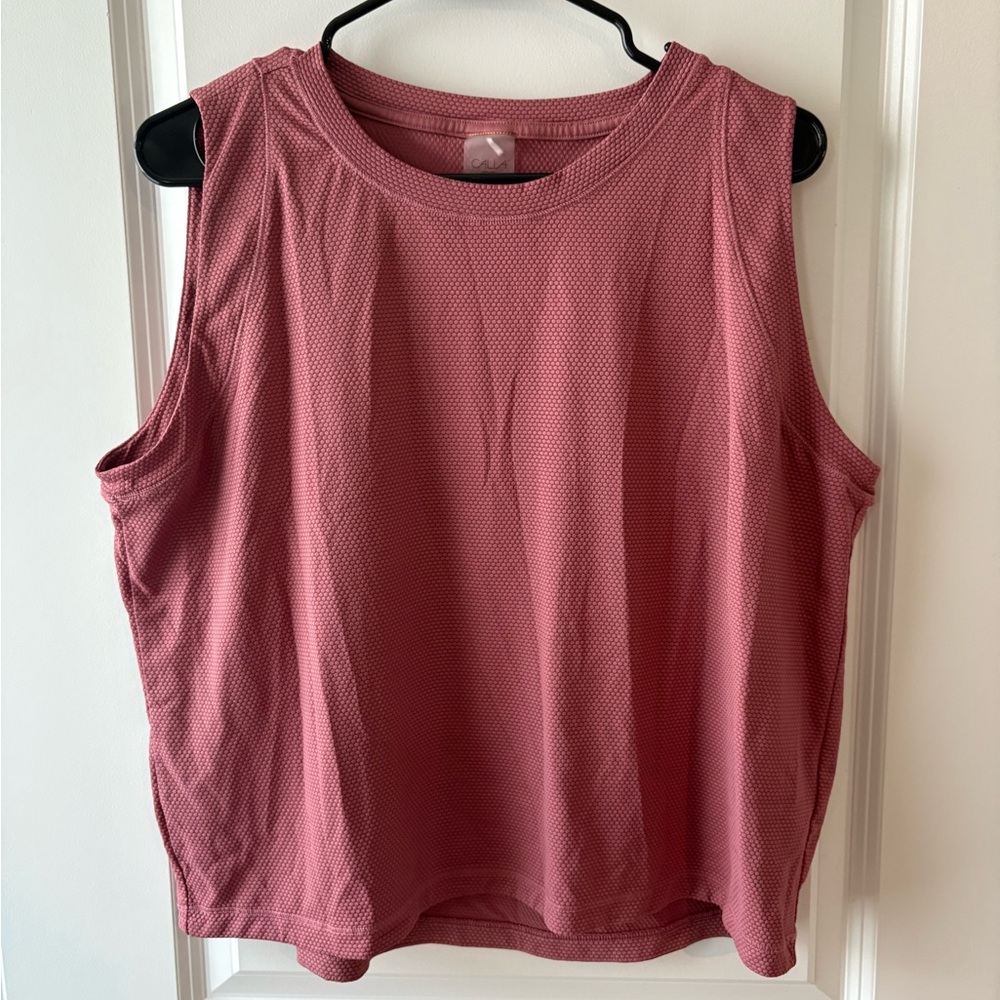 Sleeveless Pink Active Crop Tank